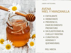Jabón Artesanal de Avena, Miel y Manzanilla
