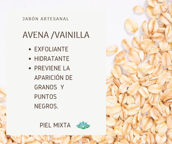 Jabón Artesanal de Avena y Vainilla